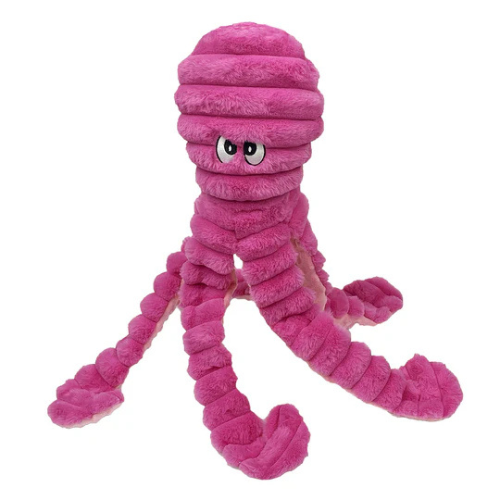 Petlou King Octopus Dog Toy, Pink, 26"