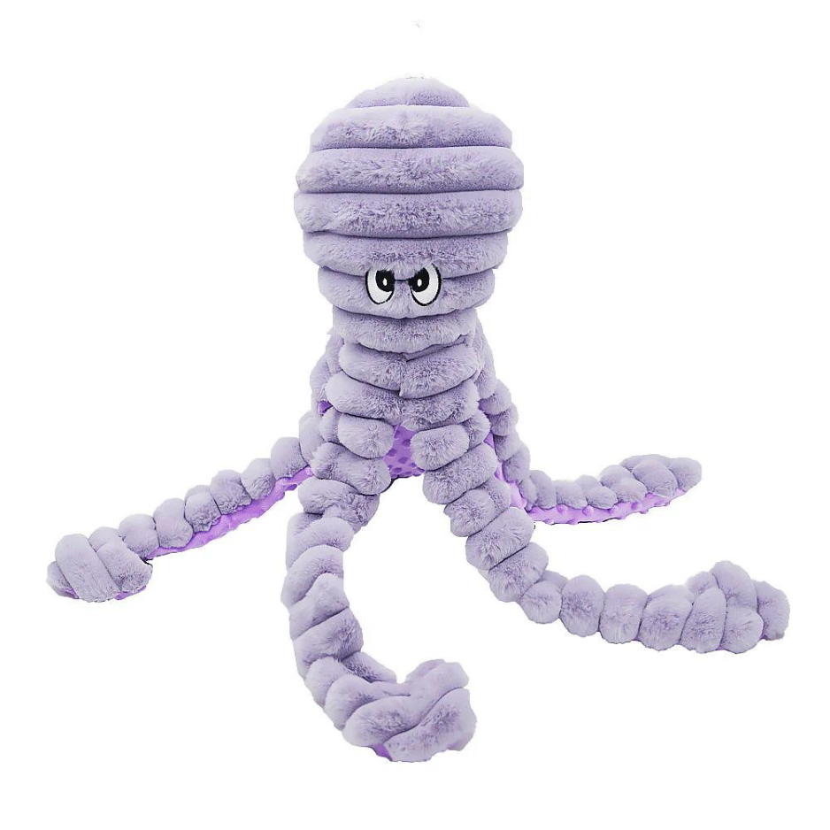 Petlou King Octopus Dog Toy, Purple, 26"