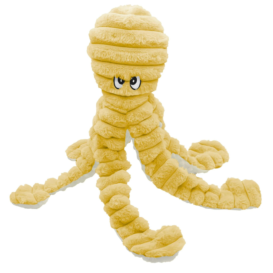 Petlou King Octopus Dog Toy, Yellow, 26"