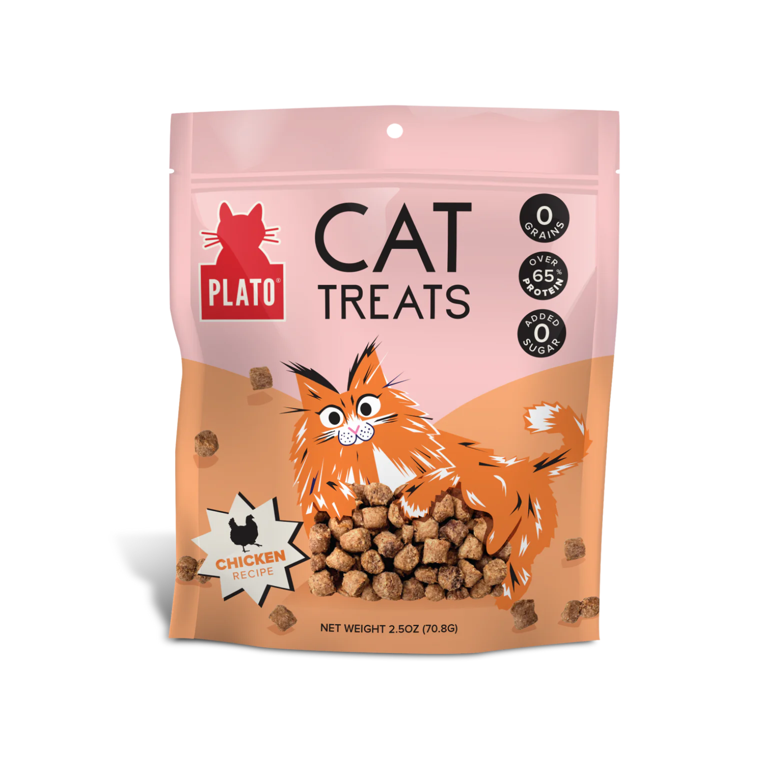 Plato Grain-Free Air Dried Chicken Cat Treats 2.5 oz