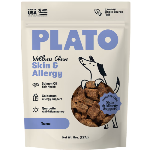 Plato Skin & Coat Jerky Supplement for Dogs