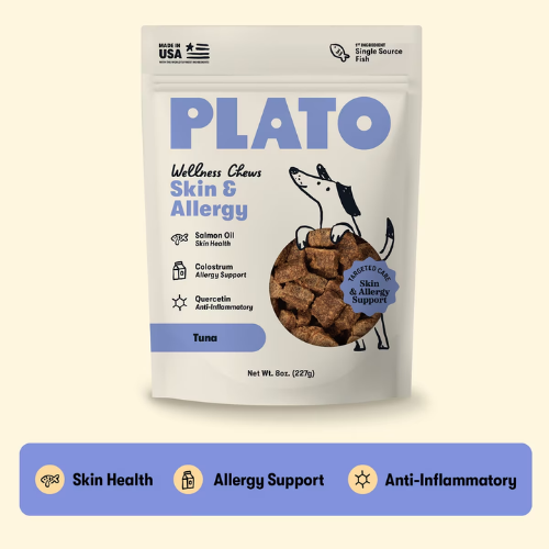 Plato Skin & Coat Jerky Supplement for Dogs