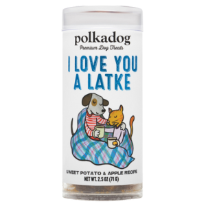 Polka Dog Holiday Mini Tube Love You Latke Sweet Potato & Apple Dog Treats 2.5 oz