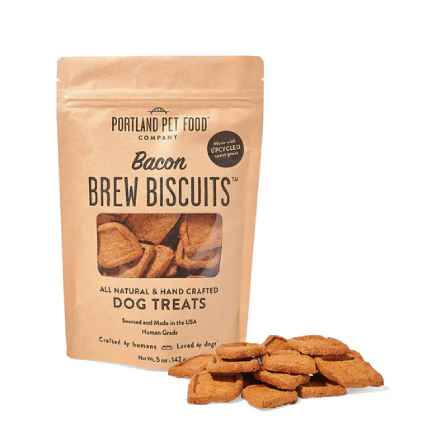 Portland Pet Food Company Bacon Brew Biscuits Crunchy Dog Treats 5oz