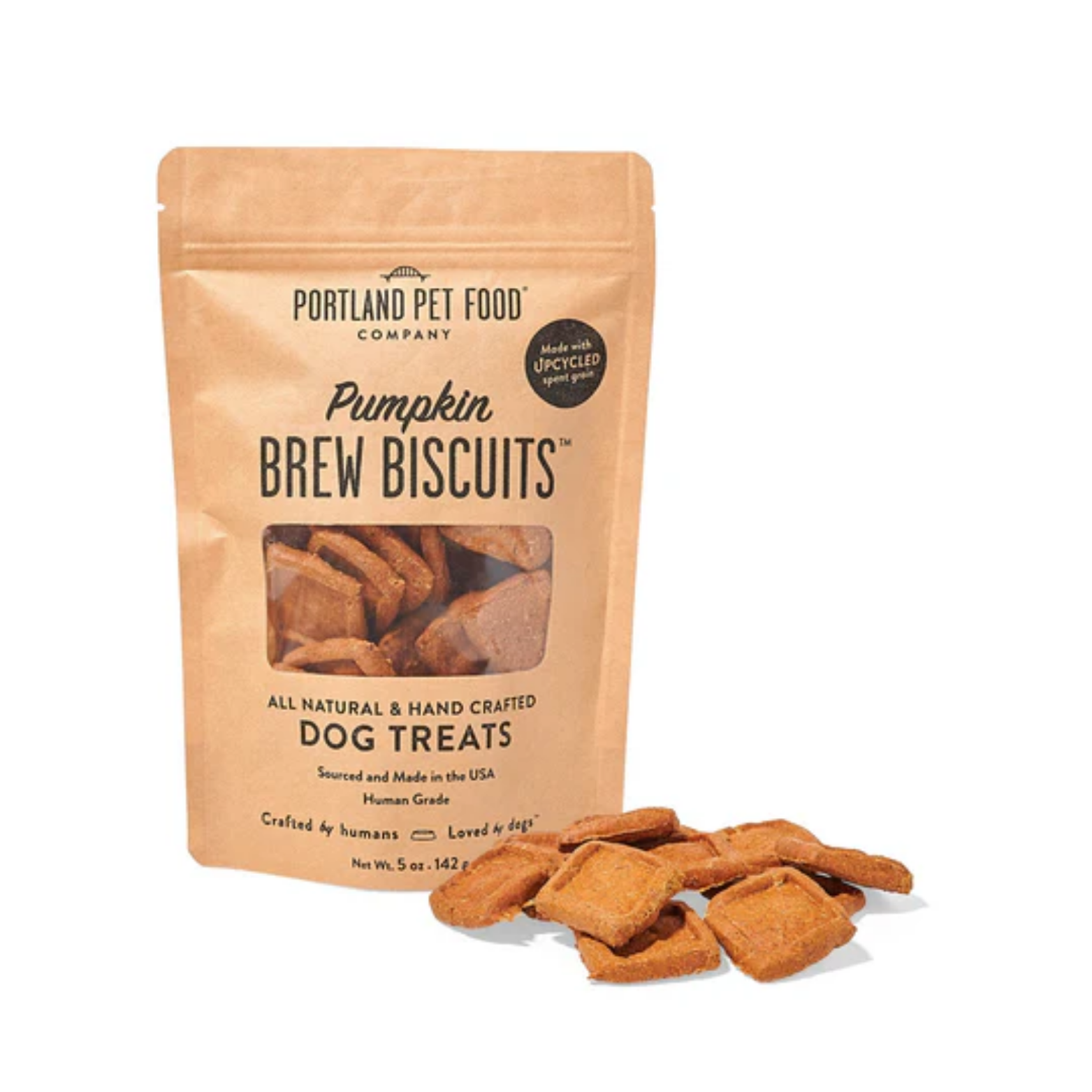 Portland Pet Food Company Pumpkin Brew Biscuits Crunchy Dog Treats 5oz