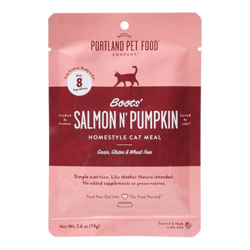 Portland Pet Gently Cooked Boots' Salmon & Pumpkin Cat Food 2.6oz