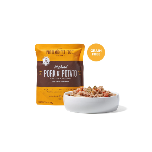 Portland Pet Gently Cooked Hopkin's Grain-Free Pork & Potato Dog Food 9oz