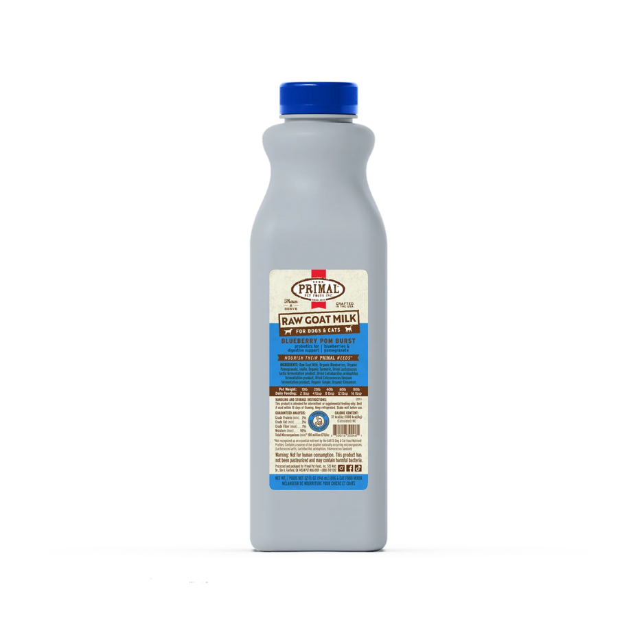 Primal Frozen Raw Goat's Milk Blueberry & Pomegranate 32 oz