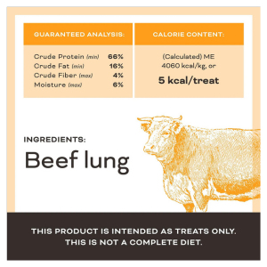 Primal Let's All Get A Lung Freeze-Dried Beef Dog Treats 1.5 oz