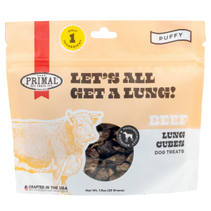 Primal Let's All Get A Lung Freeze-Dried Beef Dog Treats 1.5 oz