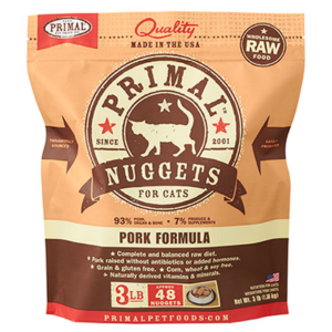 Primal Nuggets Pork Formula Raw Frozen Cat Food 3 lbs