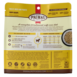 Primal Puppy Pronto Chicken & Salmon Formula Freeze-Dried Dog Food