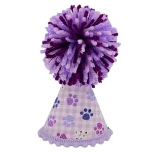 Pup Party Hats Purple Paws Party Hat for Dogs and Cats Assorted - Mutts & Co.