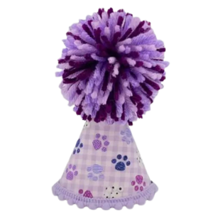 Pup Party Hats Purple Paws Party Hat for Dogs and Cats Assorted - Mutts & Co.