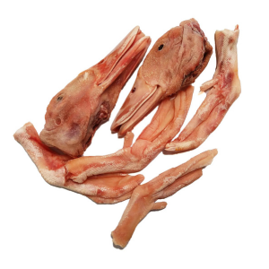Savage Cat Frozen Duck Head & Feet for Dogs and Cats, 4 pack