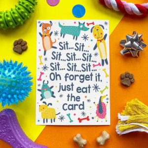 Scoff Paper Sit Sit Sit Chicken Flavored Edible Card for Dogs