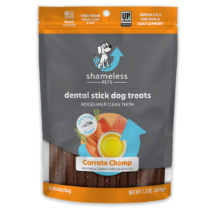 Shameless Pets Carrate Chomp Dental Sticks for Dogs, 7.2oz