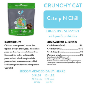 Shameless Pets Crunchy Catnip N Chill Cat Treats, 2.5oz
