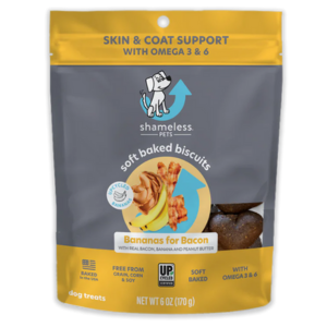 Shameless Pets Soft-Baked Bananas for Bacon Biscuits for Dogs, 6oz