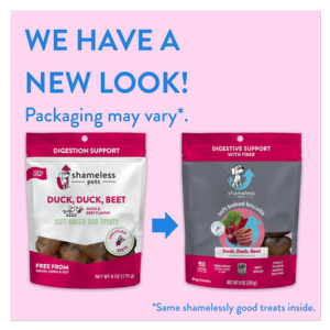 Shameless Pets Soft-Baked Duck Duck Beet Biscuits for Dogs, 6oz