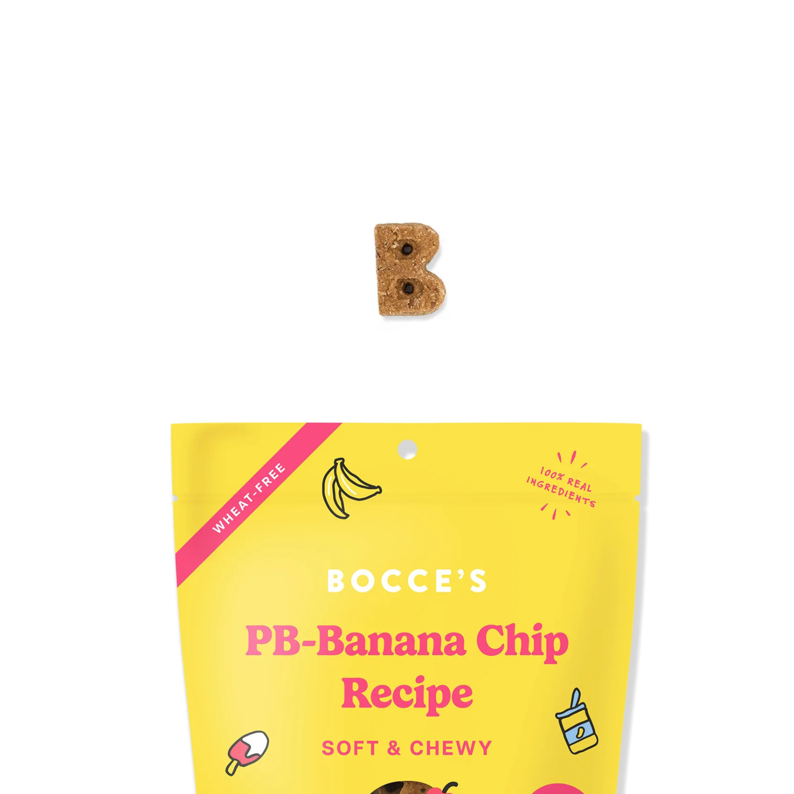 Bocce's Bakery Soft & Chewy PB-Banana Chip Dog Treats, 6 oz