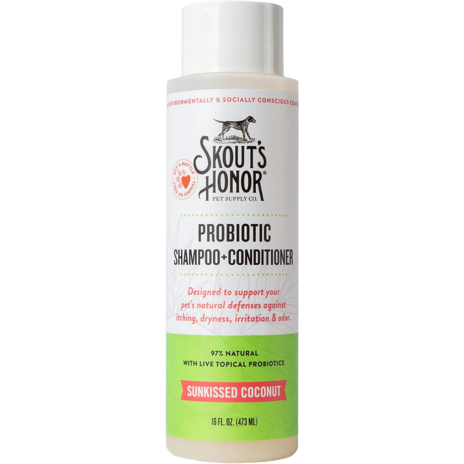 Skout's Honor Probiotic Pet Shampoo Plus Conditioner Sunkissed Coconut