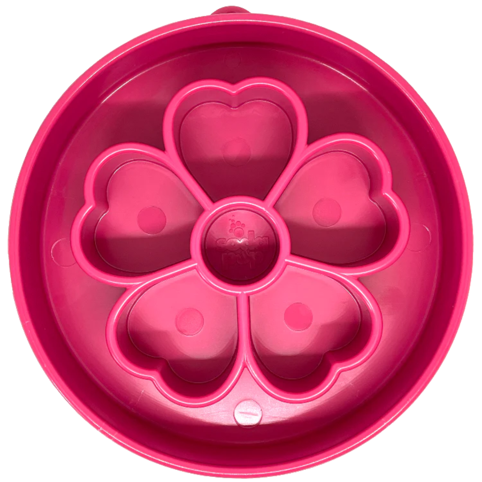 SodaPup Enriching Slow Feeder Flower Ebowl for Dogs Pink