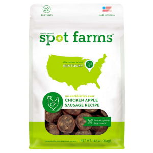Spot Farms Chicken Apple Sausage Recipe Dog Treats 12.5 oz Bag - Mutts & Co.