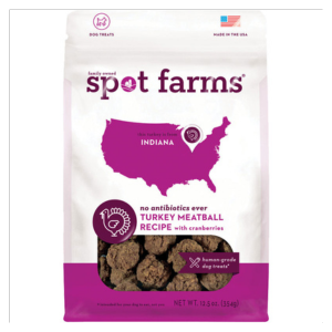 Spot Farms Turkey Meatball Recipe with Cranberries Dog Treats 12.5 oz Bag - Mutts & Co.
