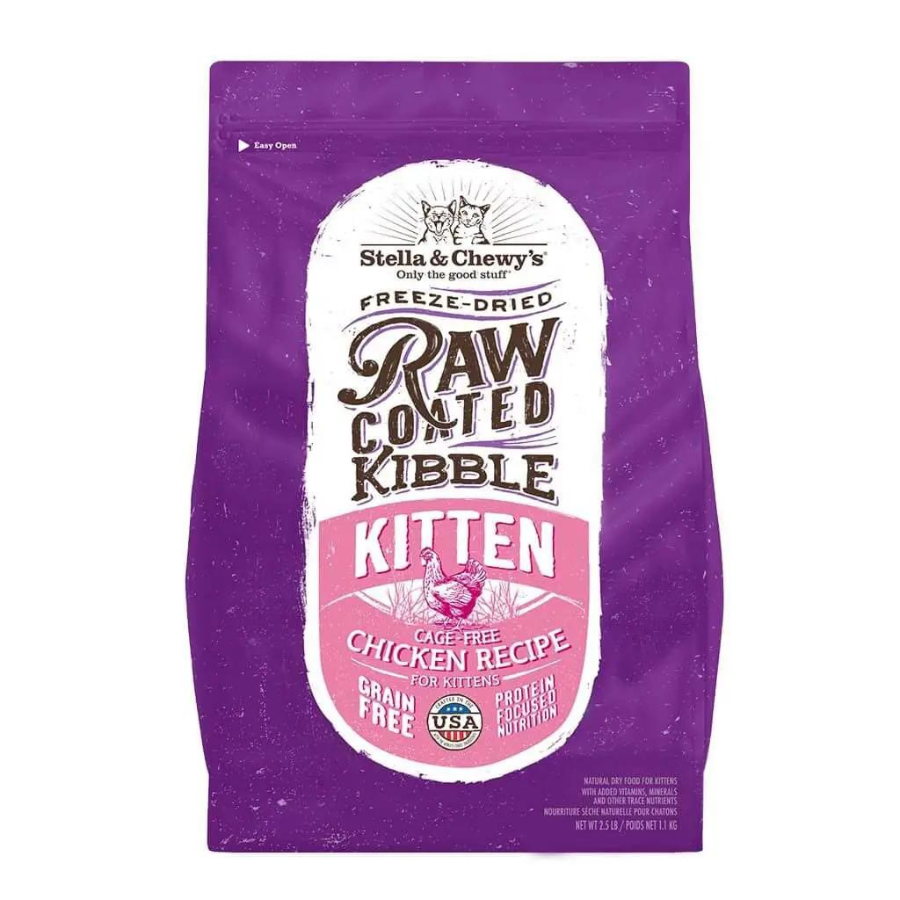 Stella & Chewy's Chicken Flavored Raw Coated Cage-Free Kitten Dry Cat Food - Mutts & Co.