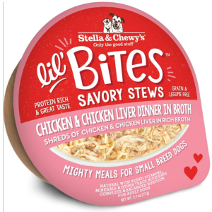 Stella & Chewy's Lil Bites Savory Stew Chicken & Liver Dog Food 2.8 oz