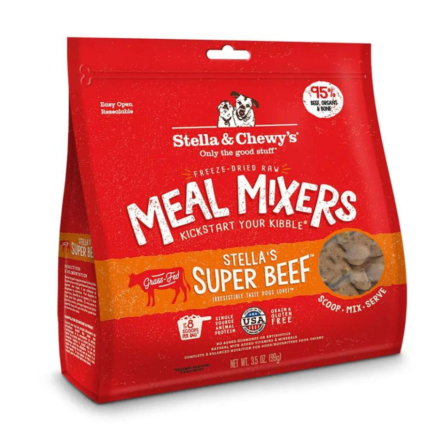 Stella & Chewy's Meal Mixers Stella's Super Beef Freeze-Dried Dog Food Topper