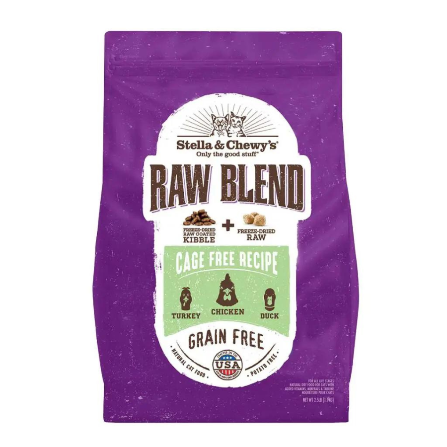 Stella & Chewy's Raw Blend Kibble Cage-Free Poultry Recipe Cat Food - Mutts & Co.