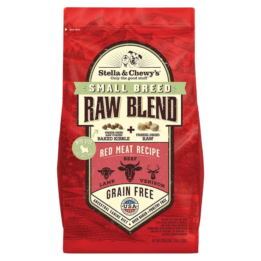 Stella & Chewy's Red Meat Recipe Raw Blend Small Breed Baked Kibble Dog Food - Mutts & Co.