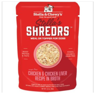 Stella & Chewy's Shredrs Chicken & Chicken Liver Dog Food 2.8 oz - Mutts & Co.