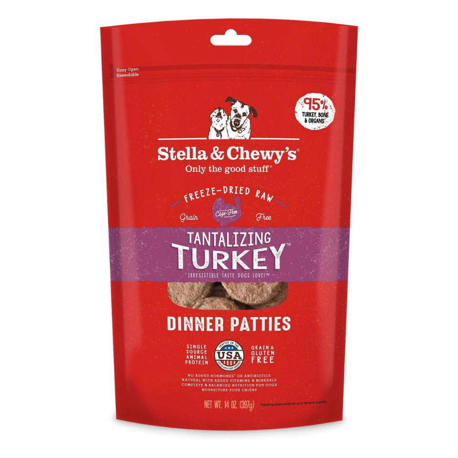 Stella & Chewy's Tantalizing Turkey Dinner Patties Freeze-Dried Raw Dog Food - Mutts & Co.