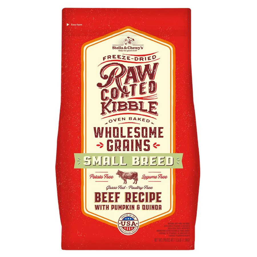 Stella & Chewy's Wholesome Grain Beef Small Breed Recipe Raw Coated Baked Kibble Dog Food - Mutts & Co.