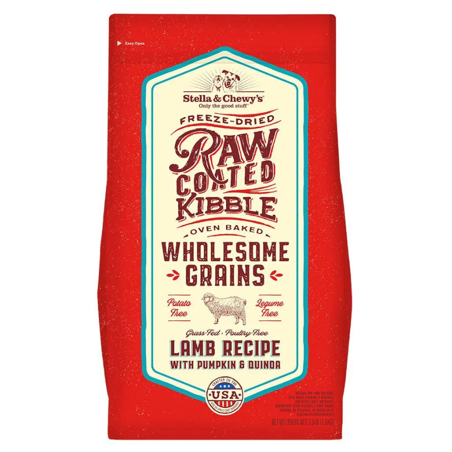 Stella & Chewy's Wholesome Grain Lamb Recipe Raw Coated Baked Kibble Dog Food - Mutts & Co.