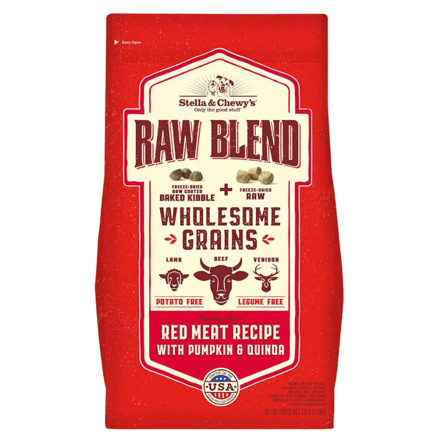 Stella & Chewy's Wholesome Grain Red Meat Recipe Raw Blend Baked Kibble Dog Food - Mutts & Co.