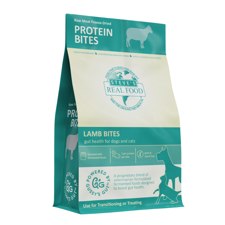 Steve's Real Food Freeze Dried Gut Boosting Protein Treats Lamb For Dogs and Cats