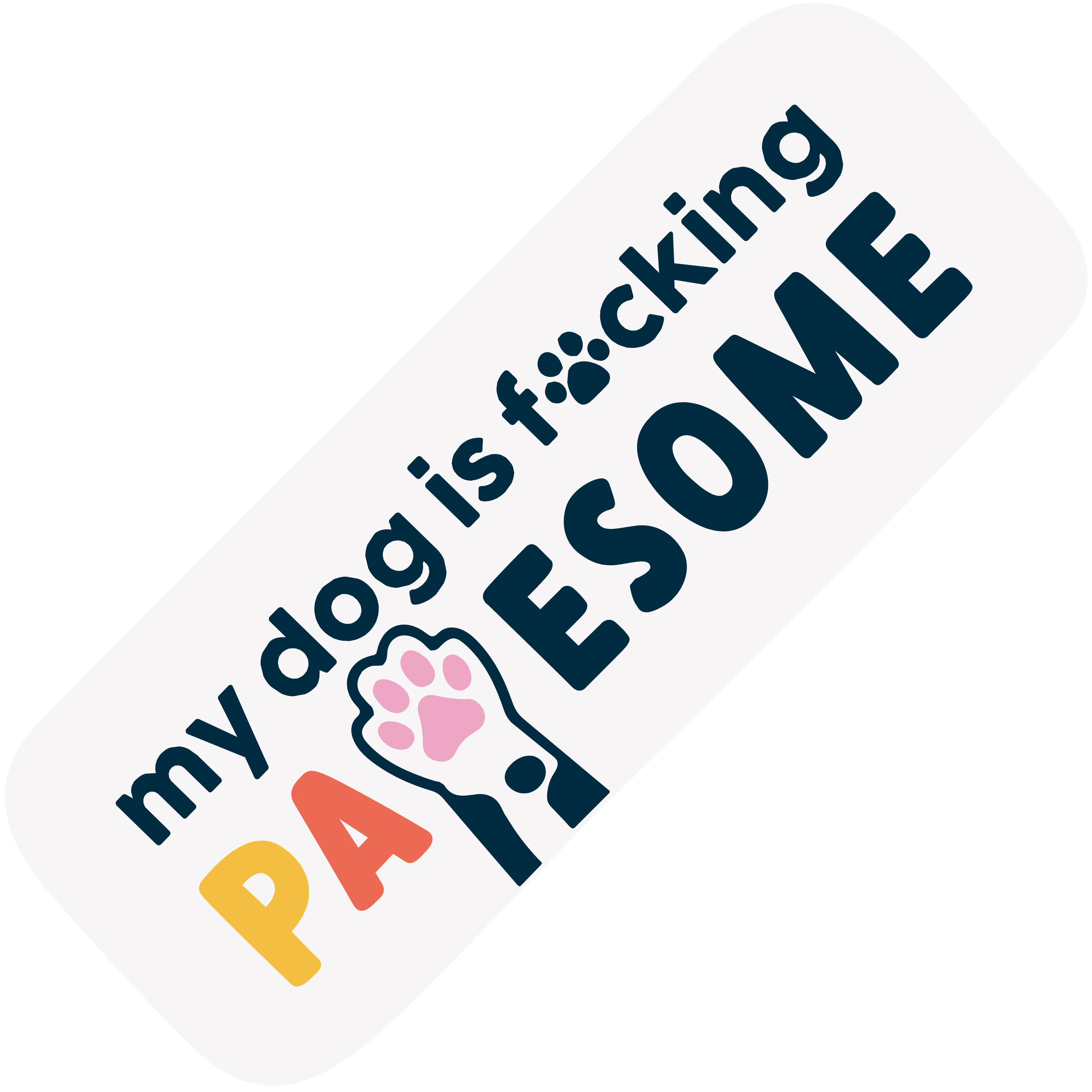 The Pet Foundry My Dog is F*cking Pawsome Vinyl Sticker