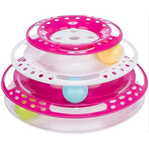 TRIXIE Activity Catch The Balls Circle Multi Track Cat Toy, Pink - Mutts & Co.