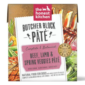 The Honest Kitchen Butcher Block Pate Beef & Lamb with Spring Veggies Wet Dog Food, 10.5-oz - Mutts & Co.