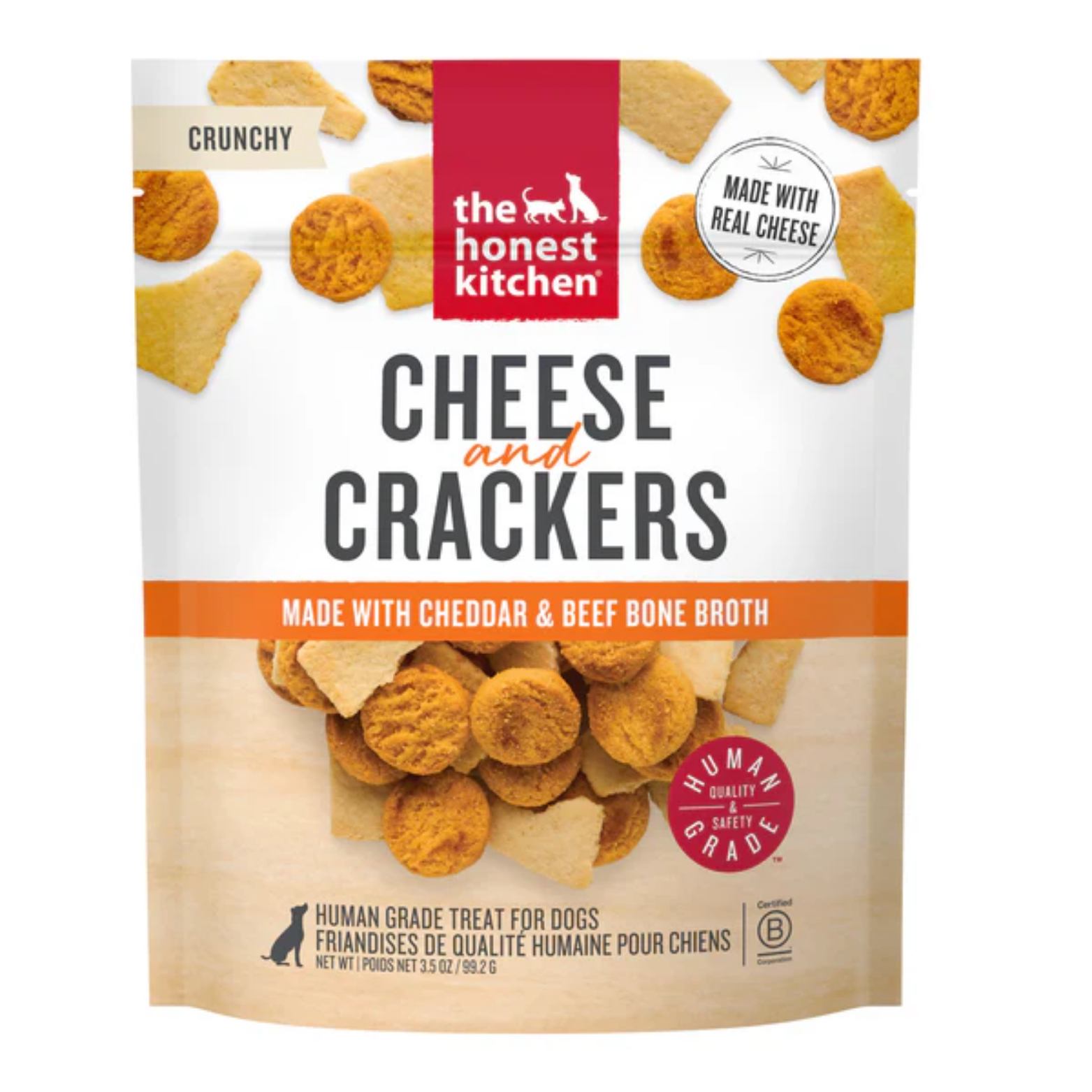 The Honest Kitchen Cheese and Crackers Crunchy Dog Treats, 3.5 oz