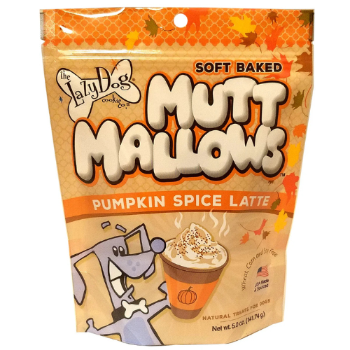 The Lazy Dog Cookie Company Pumpkin Spice Latte Mutt Mallows Dog Treats, 5 oz
