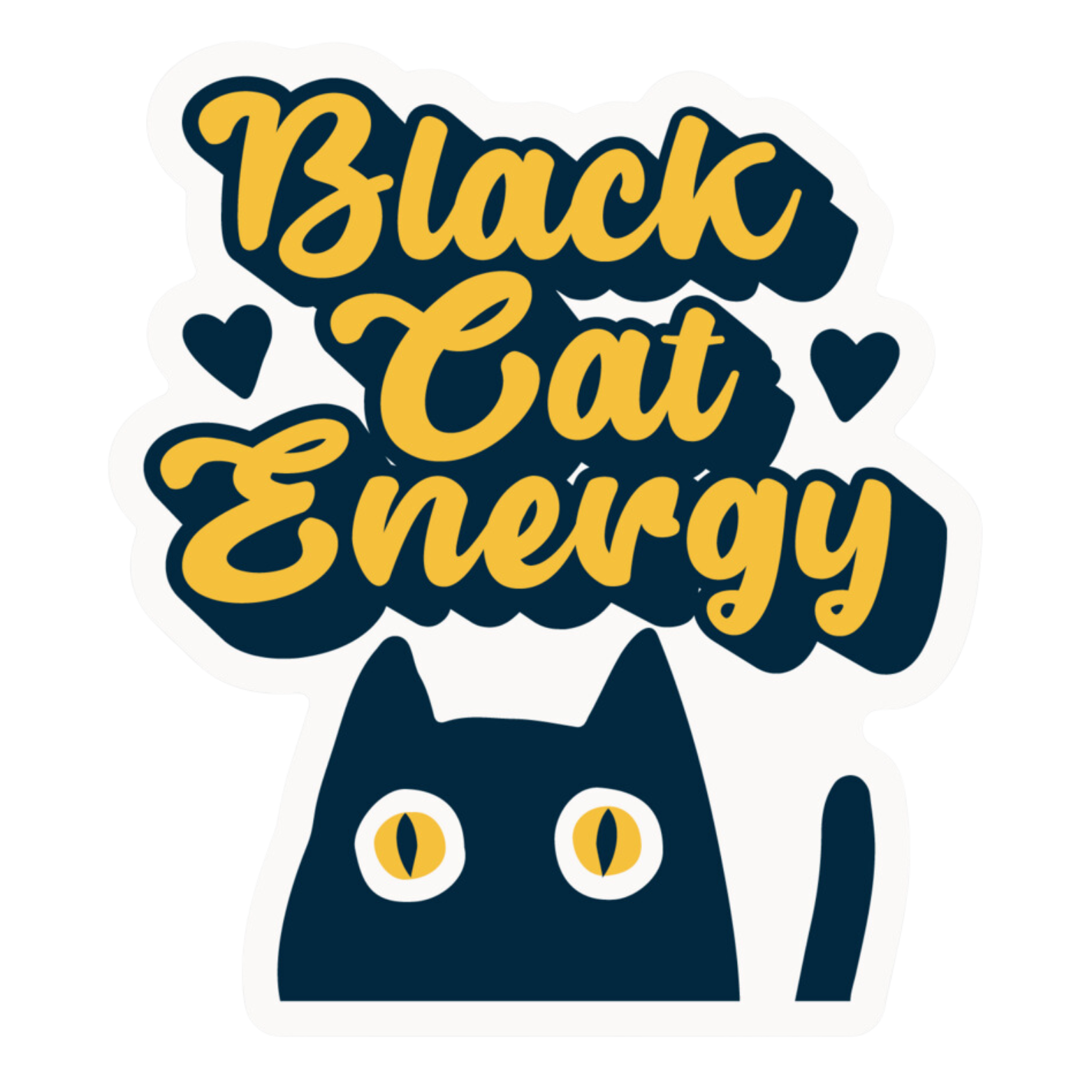 The Pet Foundry Black Cat Energy Vinyl Sticker