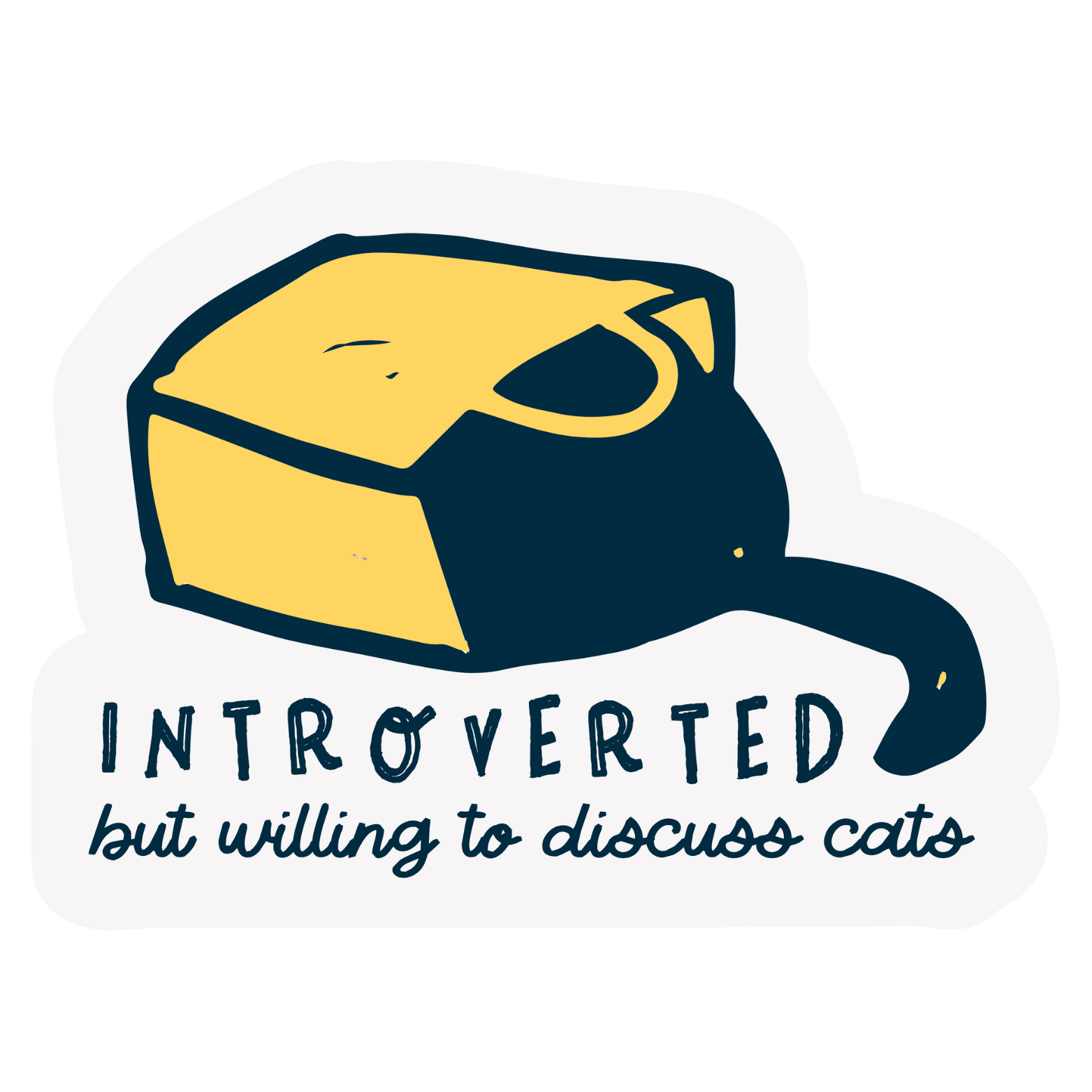 The Pet Foundry Introverted but Willing to Discuss Cats Vinyl Sticker