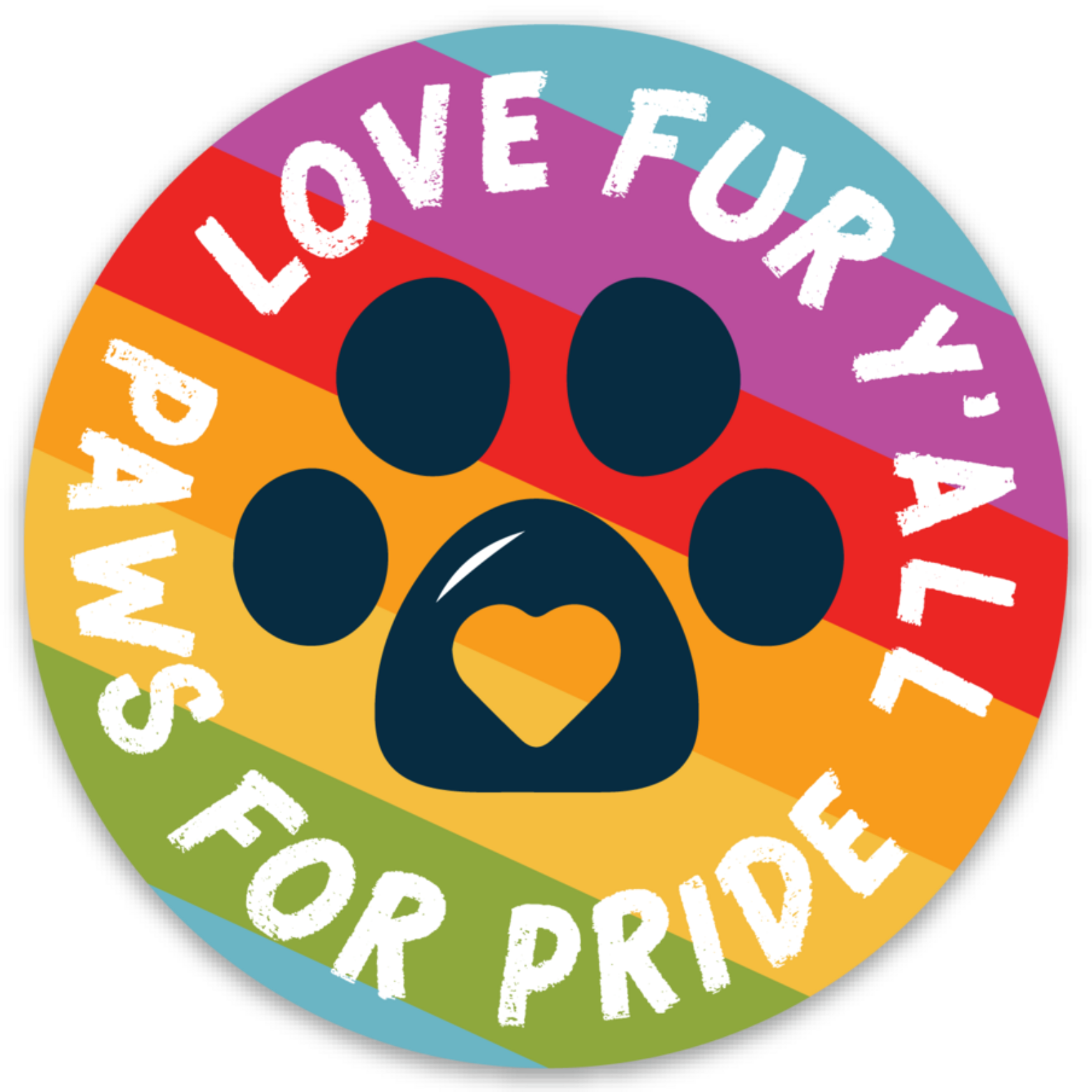 The Pet Foundry Paws for Pride Vinyl Sticker