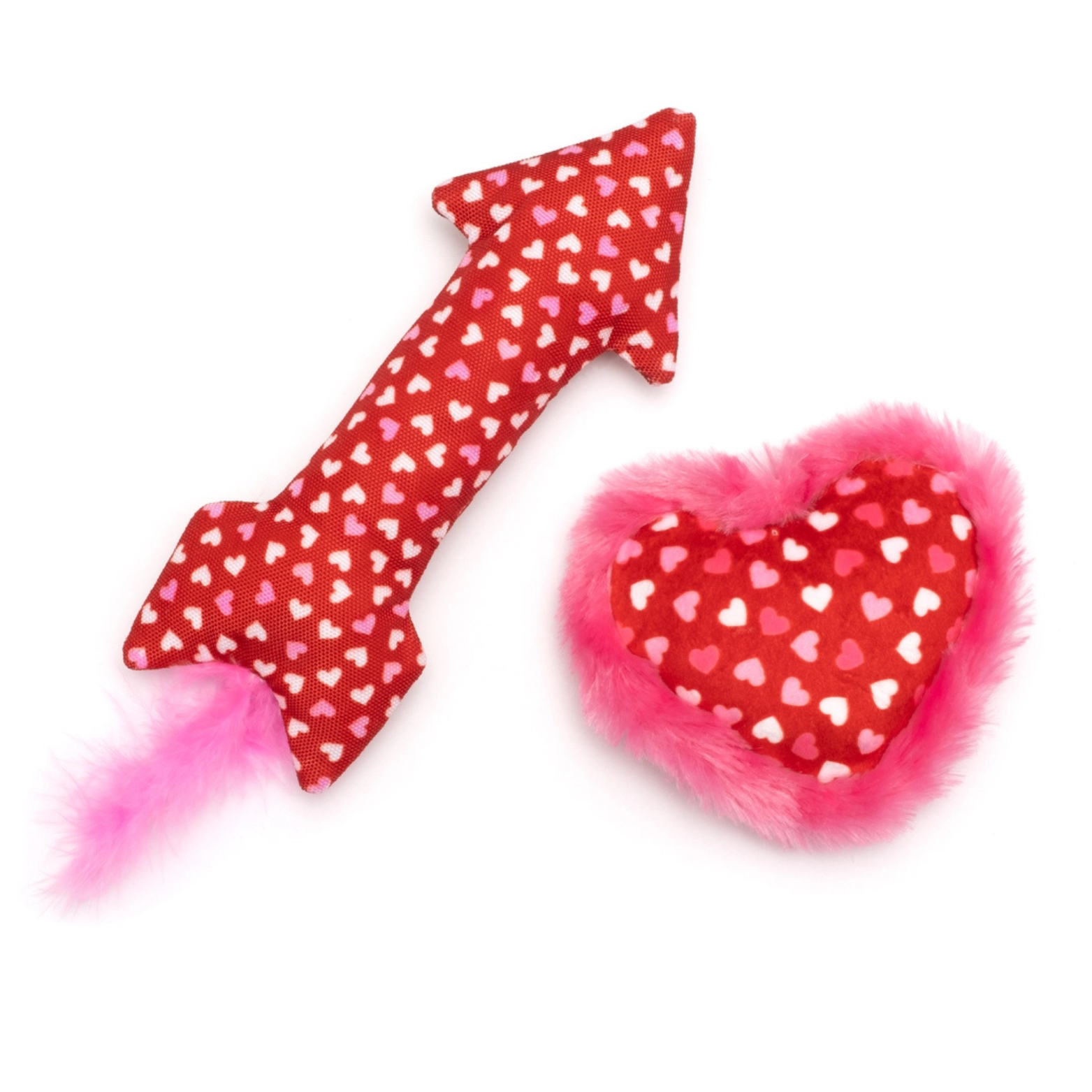 The Worthy Dog Cupid's Arrow & Heart Cat Toy Set