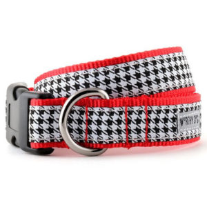 The Worthy Dog Houndstooth B/W Dog Collar - Mutts & Co.
